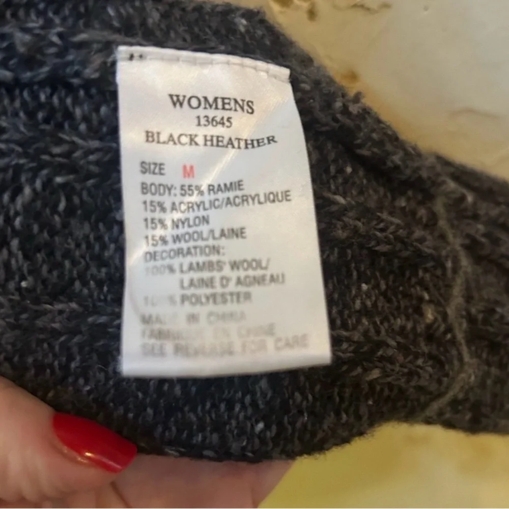 Woolrich Lambswool Zip Vest Size M Black Heather Soft Layering EUC Spring - Picture 6 of 8